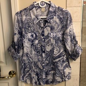 ecru button down shirt